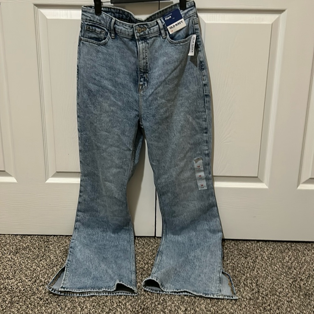 NWT old navy split hem flare jeans